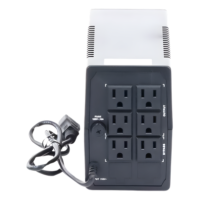 UPS de 600 VA / 360 W / 6 Tomas NEMA 5-15R / 4 con Respaldo / 2 sin Respaldo / Entrada 85-150 V / Salida 102-132 V