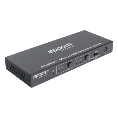 Matriz HDMI / 2x2 / 4K2K@60Hz / HDR / YCbCr 4:4:4 / 18 Gbps / Extractor de Audio / HDCP 2.2