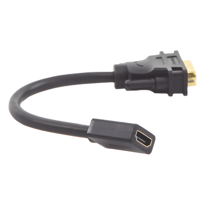 Adaptador DVI Macho a HDMI Hembra / Bidireccional / 1080P@60Hz / Cable 22 cm (8.66 in) / Triple Blindaje