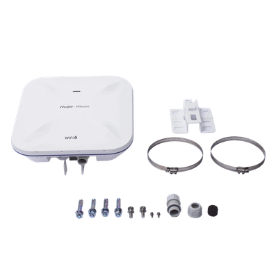 Punto de Acceso Mesh Wi-Fi 6 / 2.4 GHz 574 Mbps / 5 GHz 1200 Mbps / PoE Gigabit / SFP Óptico / 4 dBi y 6 dBi / Exterior 360°