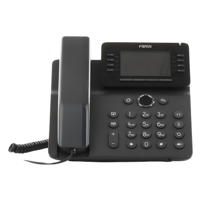 Teléfono IP Empresarial / 12 Líneas SIP / Pantalla Color 3.5" / Wi-Fi Dual Band / Bluetooth 5.0 / PoE Gigabit / Conferencia 6 Vías
