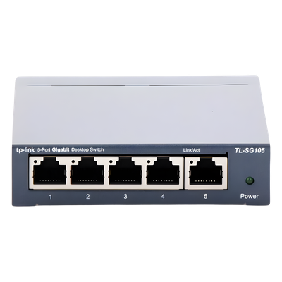 Switch / 5 Puertos Gigabit / 10/100/1000 Mbps / No Administrable / 7.4 Mpps / 3.94x3.86x0.98 in