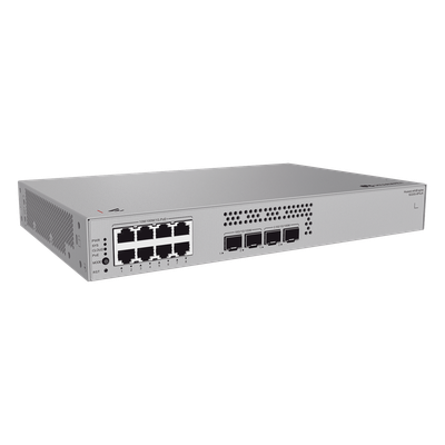 Switch Administrable Capa 2 / 8 Puertos PoE+ Gigabit / 2 SFP 1G + 2 SFP+ 10G / PoE Perpetuo / 128 W / 66 Gbps / 49 Mpps / Sin Ventilador / 3.43 kg / 1.52 ft x 1.05 ft x 0.69 ft
