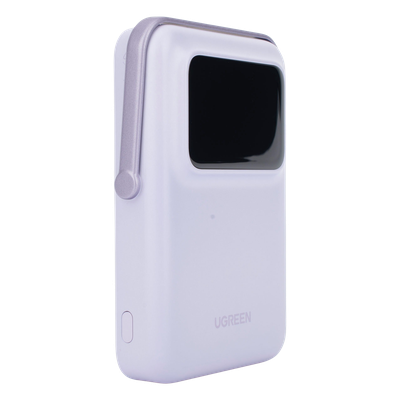 Power Bank Inalámbrico / 10000 mAh / Carga Inalámbrica 7.5W / PD 20W USB-C / Pantalla TFT con Emojis / Soporte Plegable / MagSafe Compatible