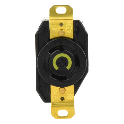 Receptáculo Industrial de Media Vuelta / 30 A / 125 V CA / 2 Polos 3 Hilos / NEMA L5-30R / 3.28 x 1.7 in