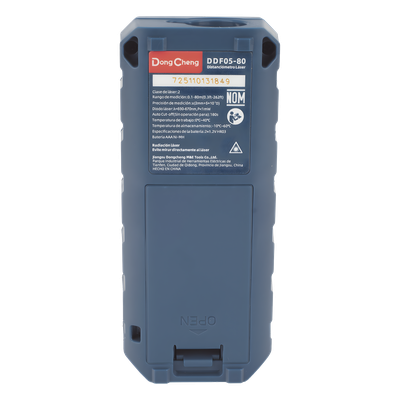Medidor Láser de Distancia / Rango 0.1 – 80 m (328 ft) / Precisión ±(2 + 5×10⁻⁵d) mm / 8 Modos de Medición / Memoria 30 Registros / USB-C