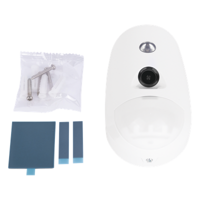 Sensor PIR Inalámbrico / Cámara VGA / Alcance 12 m (39.4 ft) / 85.9° / Inmunidad Mascotas 30 kg / Batería 6 Años / Uso Interior
