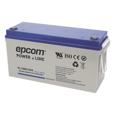 Batería de Respaldo AGM-VRLA / 12 V / 150 Ah / Ciclo Profundo / Terminales T5 / UL94-HB / Sin Mantenimiento