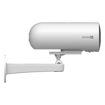 Cámara Bala IP / 3 Megapixel (2K) / Color Night Vision 20 m (65.6 ft) / IR 30 m (98.4 ft) / AI Detección Humana y Vehículos / PoE / IP67 / Audio Bidireccional / Luz y Sirena