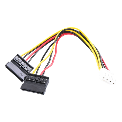 Cable de Alimentación SATA / Doble Corriente / 15 cm (0.49 pies) / Compatibilidad Universal DVR