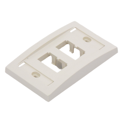 Placa de Pared Vertical / 4 Puertos Mini-Com / 69.8 x 114.3 mm / 2.75 x 4.5 pulg / Blanco Mate