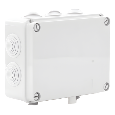 Caja de Derivación / PVC Auto-extinguible Libre de Halógenos / IP55 / IK08 / 10 Entradas / 190 x 140 x 70 mm / -24°C a 60°C
