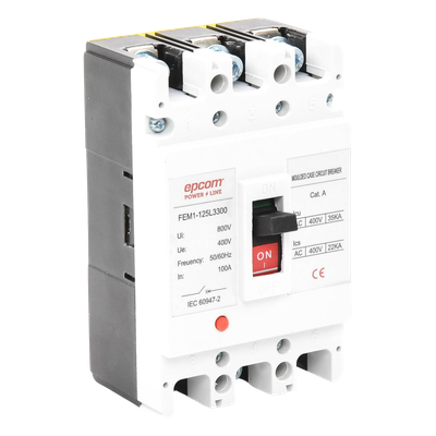 Interruptor Térmico 3P / 100 A / 690 V CA / Alta Capacidad de Ruptura / Aplicaciones Fotovoltaicas AC / -5°C a +40°C