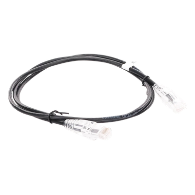 Cable de Parcheo UTP / Cat6A / 1 m (3.28 ft) / 28 AWG / Slim / RJ45 / Negro