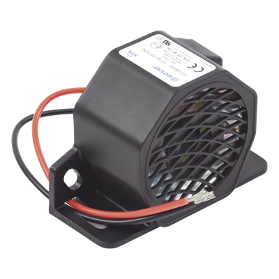 Alarma de Reversa Vehicular / 107 dBA / 12-24 VDC / Sensor de Ruido Ambiental / Nylon Reforzado con Fibra de Vidrio / -40 °F a 185 °F (-40 °C a 85 °C)
