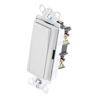 Interruptor de Pared / Un Polo / Paleta Grande / 15 A / 120/277 V / Cargas Generales y Motor / Sin Atenuación