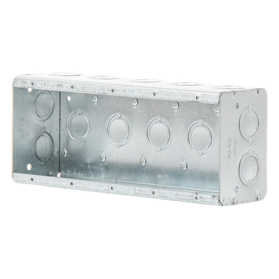 Caja Multigang / 5 Gang / Profundidad 2.5 in / 19 Entradas 1/2"-3/4" / Capacidad 79.5 cu. in / Acero Galvanizado