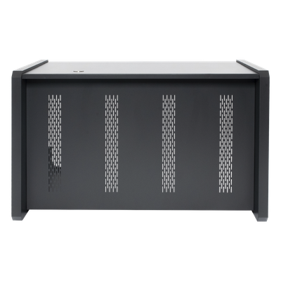 Escritorio de Monitoreo Profesional / 1300 x 750 x 800 mm / Metal de Alta Resistencia / Tapas Retirables / 100 kg / Gris Oxford