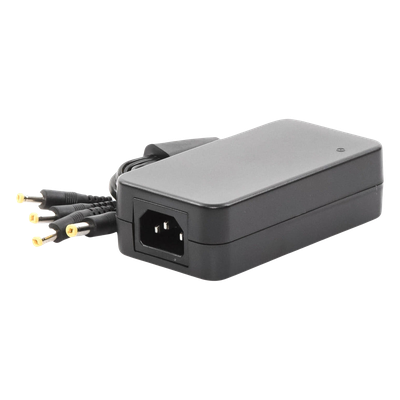 Fuente de Poder / 4 Salidas Jack Macho / 12 Vcc / 5 A / 60 W / 100-240 V~ / 4.6 x 2.4 x 1.3 pulg