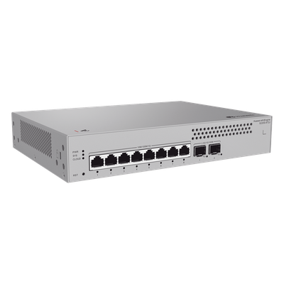 Switch de Acceso Administrable Capa 2 / 8 Puertos Gigabit / 2 Puertos SFP 1/2.5 Gbps / 26 Gbit/s Non-Blocking / Sin Ventiladores / Gestión en la Nube