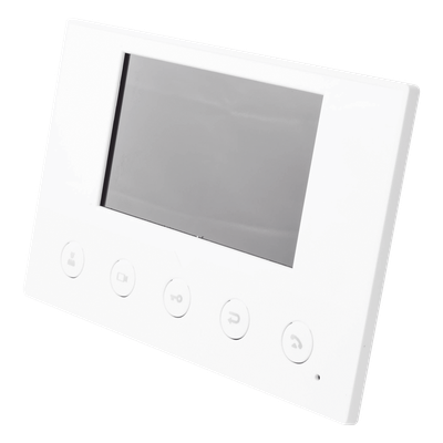 Monitor IP/SIP / Pantalla Capacitiva 4.3" / Wi-Fi 2.4 GHz / Audio HD Bidireccional / PoE / 8 Entradas de Alarma / RS485 / H.264 1080p