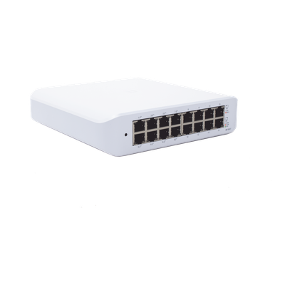 Switch administrable PoE / 16 puertos Gigabit / 8 puertos 802.3af/at / 45 W / 16 Gbps throughput / 7.5 x 7.3 x 1.7 pulgadas