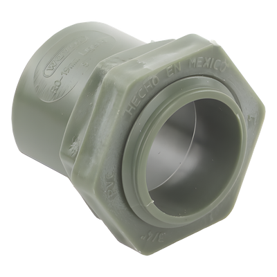 Conector para Tubería Conduit Ligero / PVC 3/4" (19 mm) / Autoextinguible / Norma NMX-E-012-SCFI / NMX-E-031 / Aislamiento Dieléctrico