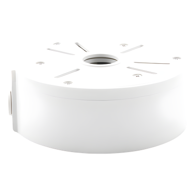 Caja de Conexiones Universal / Interior / Aluminio / Blanco / Bala Domo Turret / 3 y 4 Orificios / Conexión 3/4