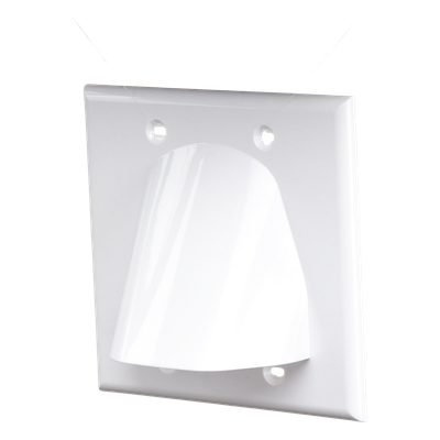 Placa de Pared Pasa Muro / 112.7 x 110.7 mm / ABS Resistente a Intemperie / UL 94V-0 / 25mm Máx. Diámetro