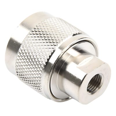 Conector Coaxial N Macho / Anillo Plegable / RG-174/U, Belden 8216 / Bronce Niquelado / Contacto Oro