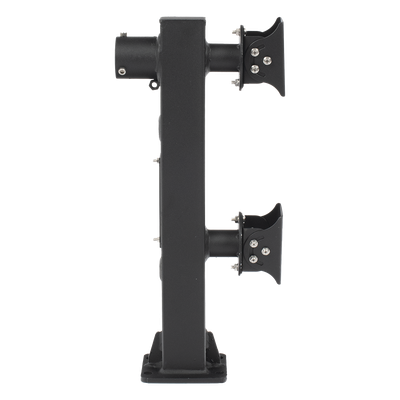 Poste Seccionado para Videovigilancia / 6 m (19.7 ft) / 3 Secciones / Base 140 mm / Espesor 3 mm / Brazo PTZ 500 mm / IP con Sellos / Color Negro