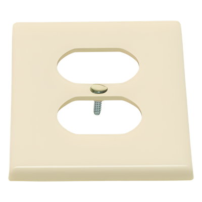 Placa de Pared / Contacto Duplex / Policarbonato / 4.63 x 2.88 x 0.25 in / Vertical / UL 94 V2