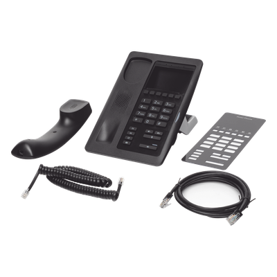 Teléfono IP para Hotelería / 6 Teclas Programables Hotline / PoE 802.3af / 2 Puertos Ethernet 10/100 Mbps / VxWorks / Sin Pantalla
