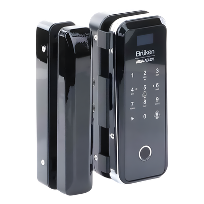 Cerrojo Electrónico / Lector de Huella / Tarjeta y Teclado / 99 Usuarios / Puerta Vidrio 12 mm / Batería AA