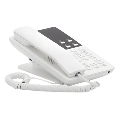 Teléfono IP Hotelero / Wi-Fi Dual Band 2.4/5 GHz / 2 Líneas SIP / Audio HD Opus / Resiliencia 30% Pérdida de Paquetes / Montaje en Pared