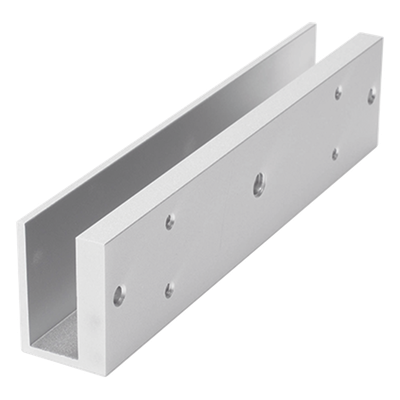 Montaje para puerta de vidrio / 180x40x28 mm / Vidrio 8-15 mm / 0.32 kg / Diseño en U