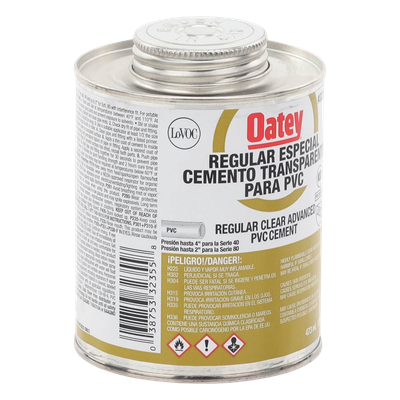 Pegamento / Cemento Claro / 473 ml / Tubo Conduit PVC Pesado / Baja Emisión VOC / Curación Rápida