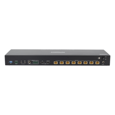 Splitter y Extensor de Video HDBaseT / 1x8 / 4K@60Hz 4:4:4 / 120 m (393.7 ft) en 4K / 150 m (492.1 ft) en 1080p / 18 Gbps / HDR10+ / PoC / IR y RS-232