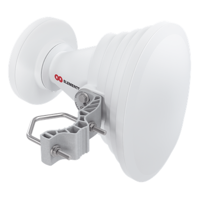 Antena Sectorial Horn / 45° Asimétrica / 17 dBi / 4.9-6.4 GHz / RP-SMA / Sin Lóbulos Laterales