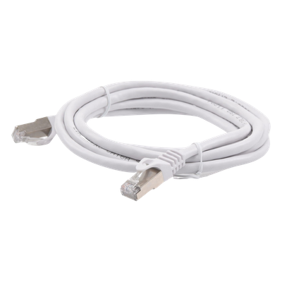 Cable de Parcheo / Cat6A / S/FTP / 10Gbps / 2m (6.56 ft) / Blindado / AWG 27 / RJ45 / Blanco
