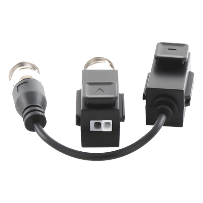 Kit Transceptor de Video / Hasta 8 Megapixel / Alcance 400 m (1312.3 ft) / HD-TVI / AHD / CVI / CVBS / Audio por Coaxitron / 100% Cobre