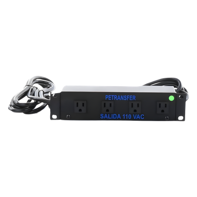 Interface de Transferencia Automática / Conmutación en 15 ms / 4 Salidas NEMA 5-15R / 20 A Total / 110 VCA 50/60 Hz / Detección 75-77 VCA