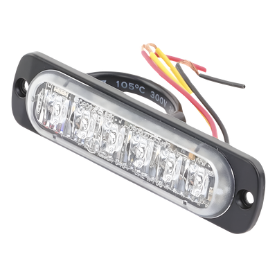 Luz Auxiliar LED / 6 LED Alta Potencia / Perfil Bajo 9 mm / SAE Clase 1 / ECE R65 / IPX7 / Sincronización 15 Unidades