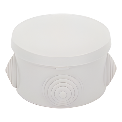 Caja de Derivación Circular / 4 Glándulas de Goma Ajustables / IP55 / -40 a 120°C / 70 mm Diámetro x 48 mm Alto