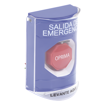 Botón de Salida de Emergencia / Tapa Protectora de Policarbonato / Restablecimiento con Llave / Sello Hermético 3R / Rango -40°C a 121°C