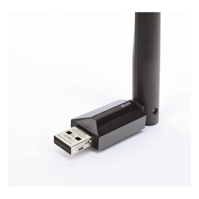 Adaptador USB Wi-Fi / Dual Band AC600 / 200 Mbps 2.4 GHz + 433 Mbps 5 GHz / Antena 5 dBi / USB 2.0