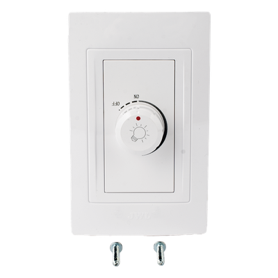 Dimmer Rotativo / 300W / 127 V~ 60 Hz / Instalación en Muro / Blanco Semi Brillante / 11.8 x 7.8 x 3 cm