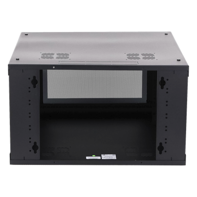 Gabinete de Pared / 6U / 19 in / 635 mm (2.08 ft) Profundidad / Cristal Templado / Acero Calibre 18 / 100 kg Carga