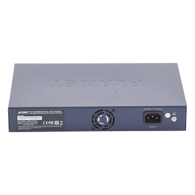 Switch PoE No Administrable / 8 Puertos Gigabit RJ45 / 2 Uplink Gigabit / 2 SFP / PoE 802.3af/at 32W / Presupuesto 120W / Extender 250 m (820 ft) / Pantalla LCD