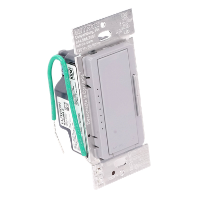 Atenuador de Pared Inalámbrico / 250 W LED/CFL / 500 W Incandescente / Neutro Opcional con RTISS / FASS / Radiofrecuencia 431-437 MHz / Alcance 9 m (29.5 ft) / Control Multiubicación